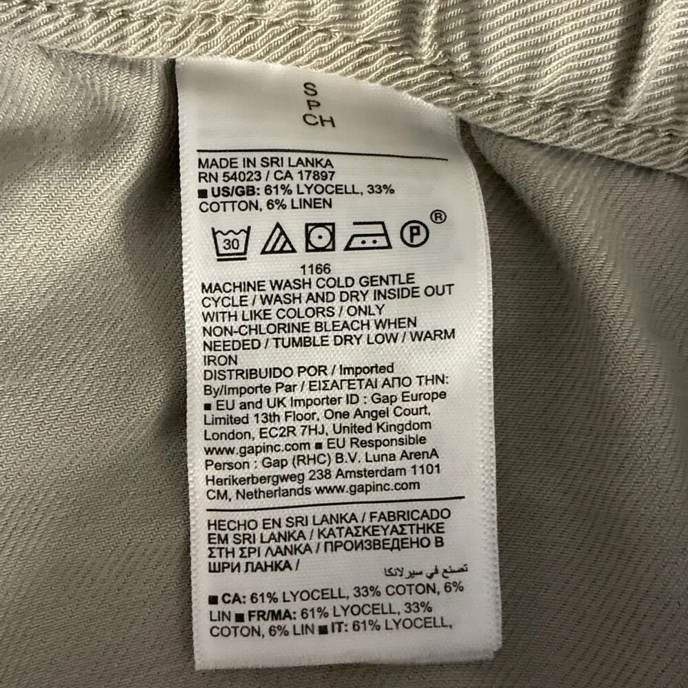 Banana Republic Women's Super-Soft Soma Mid-Rise Wide-Leg Pants Green Tea Sz S